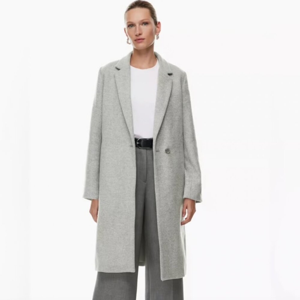 Aritzia Babaton Stedman Grey Wool Coat size S
